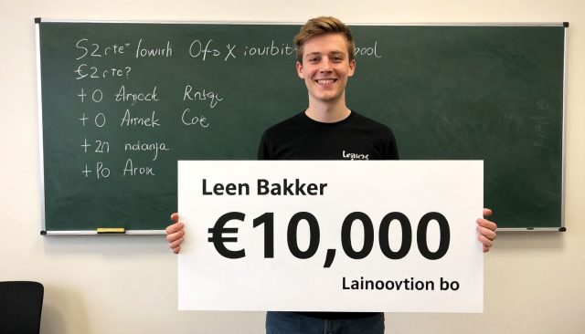 Utrechtse student Leen Bakker wint 10.000 euro met innovatief project