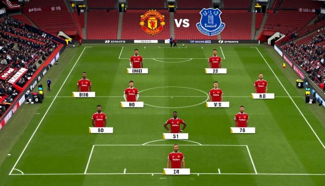 Manchester United en Everton FC: 11 opstellingen voor de Premier League-wedstrijd