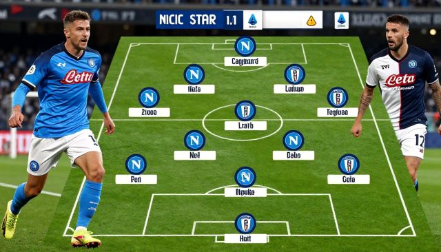 Napoli en Cagliari starten met deze opstellingen in Serie A duel