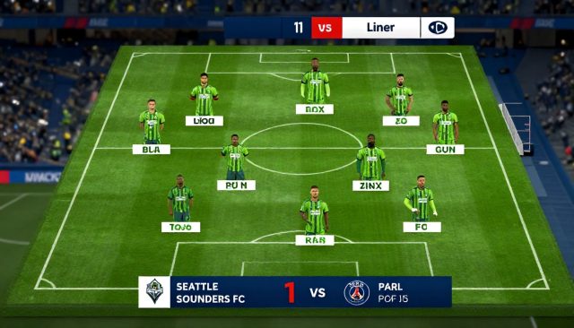 Seattle Sounders FC en PSG: opstellingen met 11 sterren per team
