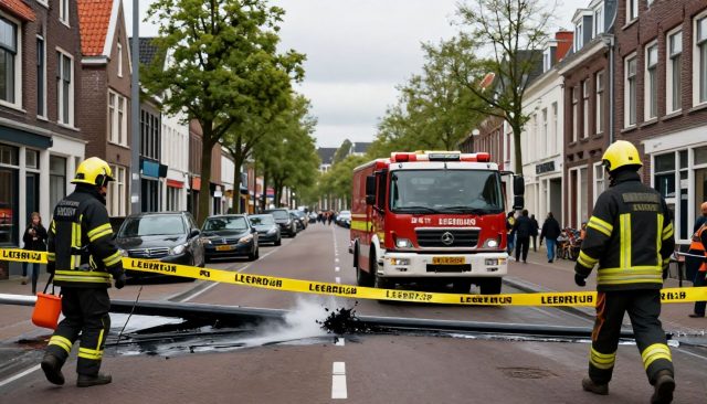 Brandweer sluit drie straten af na gaslek in centrum Leerdam