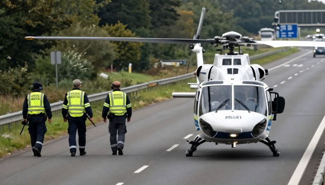 Politiehelikopter spot 3 verdachten na achtervolging over A12 bij Utrecht