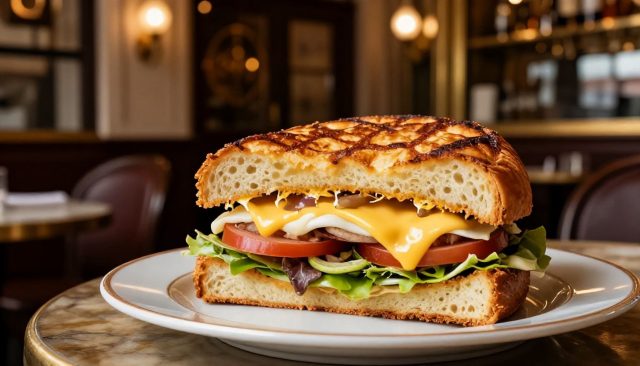 Franse brasserie in Amsterdam serveert 1,5 meter hoge croque monsieur als eerbetoon aan klassieker