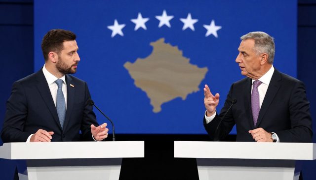 Vučić en Tadić botsen in fel discussie over Kosovo tijdens live debat