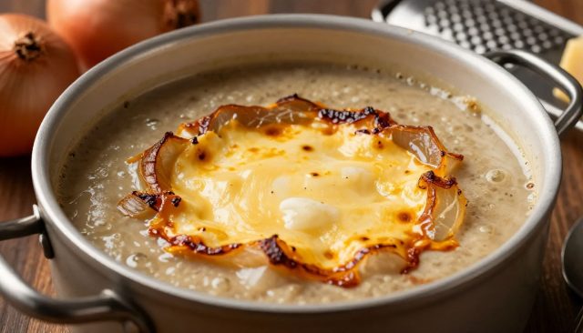 Romige uiensoep met 3 kaaslagen: het ultieme comfortfoodrecept voor herfstavonden