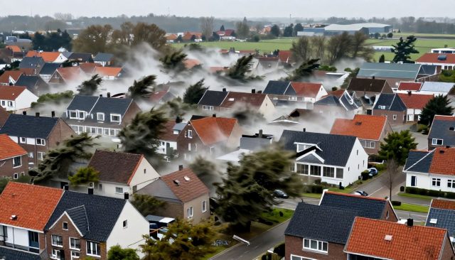Windstoot treft 12 gemeenten: zware schade aan daken en bomen in Noord-Brabant